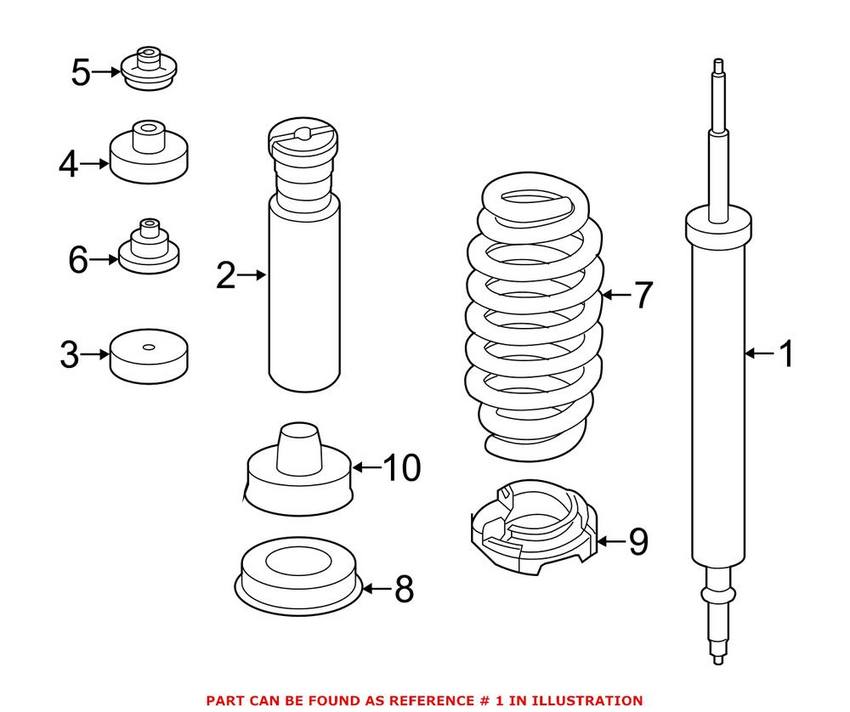 BMW Shock Absorber - Rear (Standard) 33526780077